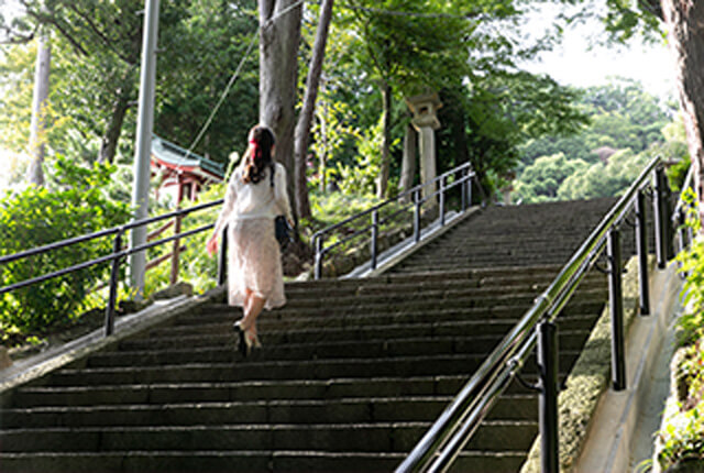 石段の参道